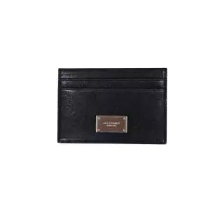 JILLSTUART MEN ACC [Cracked-Leather] 스퀘어금속 사각장식 단카드홀더 2단 JUHO6F702BK