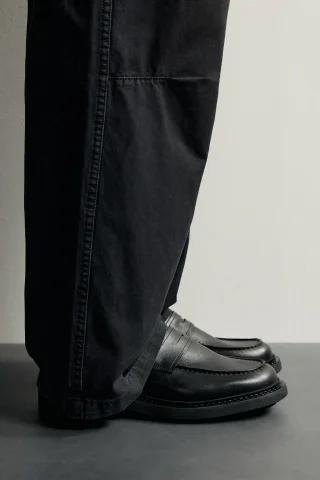 ZARA 페니 장식 트랙솔 레더 로퍼 - 블랙 2666/820/800