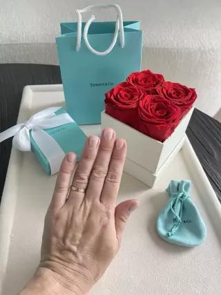 미국 티파니 앤 코 티앤씨 밴드 반지 18K 로즈 골드 사이즈 4.5 327218768602