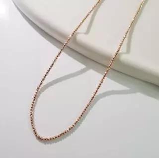 14k 18k 컷팅 볼 체인 목걸이 1.5mm 심플 커팅 레이어드 여자 골드 금목걸이