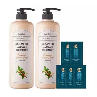 댕기머리 허벌 아르간 오일 데미지 트리트먼트 1000ml 2개+쇼핑백+파우치5매 474580
