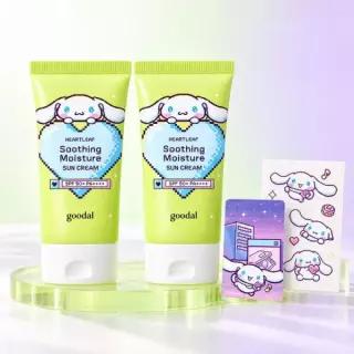 [9월 픽/산리오 콜라보] 구달 맑은 어성초 진정 수분 선크림 50+50ml 기획 (+시나모롤 카드스티커)