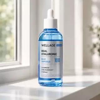 [속건조필수템] 웰라쥬 리얼 히알루로닉 블루 100 앰플 100ml 기획 (+60ml 리필+수딩크림 30ml)