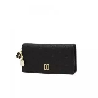 DAKS WOMENS ACCESSORIES 엠블 블랙 DD로고 소가죽 장지갑_DCWA6E633BK