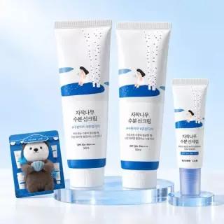 [1+1/썬] 라운드랩 자작나무 수분 선크림 50ml 1+1 기획 (+수분 선세럼 8ml)