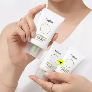 [화잘먹/총70ml] 비플레인 녹두 쿨링 수분 선크림 35ml 1+1 기획