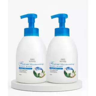 비 산양유 폼 바디워시 750ml 2개+바디워시 7ml 5개