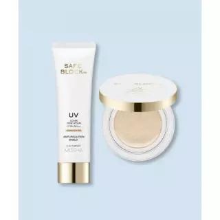 매장정품 MISSHA [SET] 세이프 블록 RX 커버 톤업 선쿠션 14g + 선크림 50ml