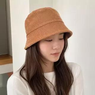 [하프클럽/]여성 코듀로이 벙거지 모자 골덴 버킷햇