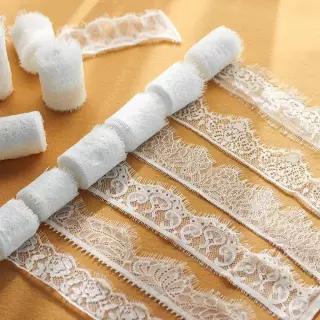 블랙 속눈썹 레이스 아프리카 재봉 공예 및 직물 셀프