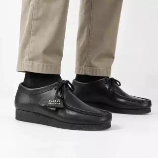 클락스 CLARKS 26155514 Wallabee Black Leather 남성 로퍼 구두 신발