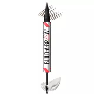 Maybelline Build-A-Brow 2-in-1 눈썹 펜 및 밀봉 젤, 실제처럼 보이는 풍성한 눈썹을 위한 메이크업, 딥