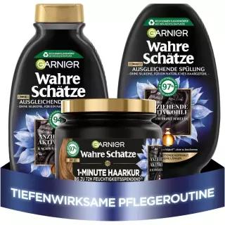 Garnier 가르니에 트루트레져 헤어 케어 세트 샴푸 250ml+컨디셔너(린스) 200ml+트리트먼트 340ml 3종 세트