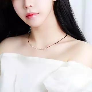 [샤밍주얼리]14K 18K 뱀줄 목걸이 스네이크 오메가 체인 초커 데일리 레이어드 여자 친구 선물
