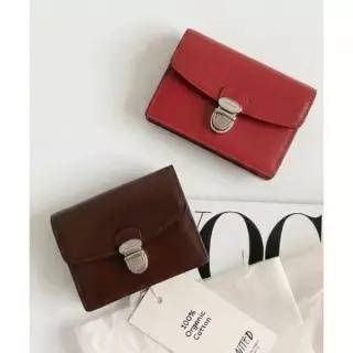 JILLSTUART ACC [LUNE] 룬 푸쉬락 장식 아코디언 카드지갑 2color