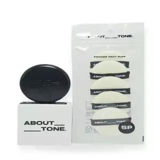 어바웃톤 블러 파우더 팩트 9g 3호내츄럴 + 퍼프5p 밀착력 커버력(AD)