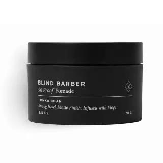 Blind Barber 90 프루프 남성용 헤어 포마드 - 강한 고정력, 자연스러운 마감 홉  통카 빈이 있는 수성 매