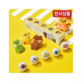 전시상품 던롭 젝시오 x 라인프렌즈 미니니 3피스 골프공 5구 세트 고반발 고탄도 소프트 골프볼 850200
