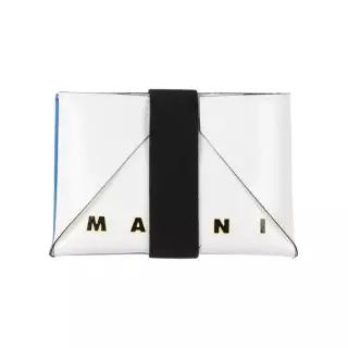 Marni  PVC 오리가미 카드지갑 1단 WhiteBlue PFMI0008U0P3572ZO503
