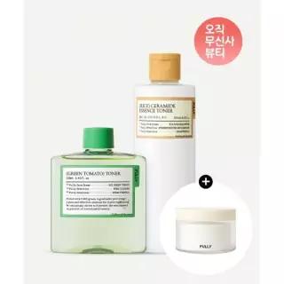 FULLY 단독 모공보습 토너 SET +순면패드 60매 쌀 세라 250ml  그린토마토 4210613