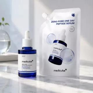 [리필기획/대용량] 메디큐브 제로 모공 원데이 펩타이드 세럼 30ml 리필기획 (+리필팩 50ml)