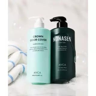 매장정품 AVCA 체취 케어 세트[바디워시 500ml 1개+샴푸 1개]