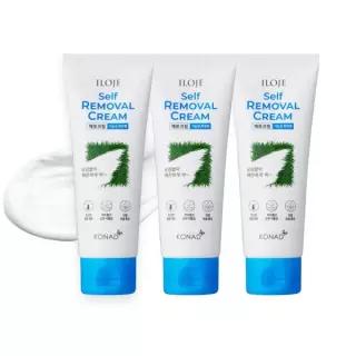 (1+1+1)아이로제 셀프 제모크림100ml X3개 +물티슈+팩2매/제모제/10분 왁싱/겨드랑이 팔 다리/29년02월까지