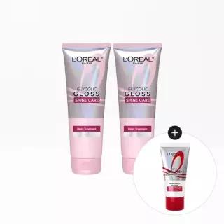 로레알파리 글라이콜릭 글로스 컨디셔닝 헤어팩 200ml 1+1+데일리 손상 헤어팩 50ml