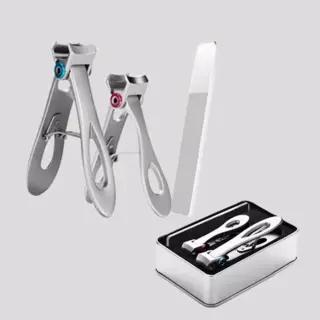 네일케어 두꺼운 발톱 깎이 대 소+글라스 문제성 세트