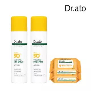 [2개set] 닥터아토 쿨링 선 스프레이 150ml (+클렌징티슈 2팩)