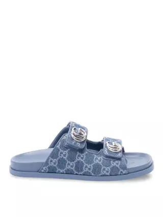 26SS  뮬 슬리퍼 855390 FAFG6 4746 MEDIEM BLU DOM