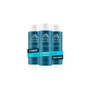 Oars + Alps 남성용 바디 페이스 워시, 모이스처라이징 3팩, 300ml(13.5온스) 446980