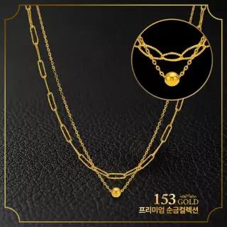 153[최신]24K순금 YG 418 419 420 421 로프체인 레이어드 더블체인 목걸이 11.25g(3돈)