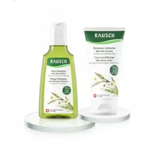 RAUSCH 스위스 허벌 케어 샴푸 200ml + 린스 컨디셔너 150ml 듀오