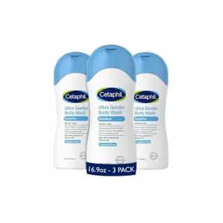 Cetaphil 울트라 젠틀 바디 워시, 무향, 500ml(16.9온스) (3팩) 447657