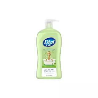 Dial 아동용 올인원 바디 워시 + 헤어 버블 배스, 멜론 향, 916ml(32액량 온스), 저자극성 및 샴푸, . 찢어