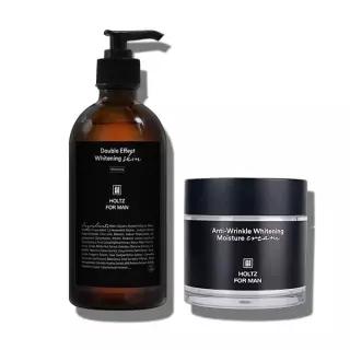 홀츠포맨 남성 남자 미백 스킨 토너 300ml 워터드롭 수분 크림 100g 2종 세트 닦토 주름개선 기능성 화장품