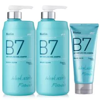 B7 안티헤어로스 약산성 쿨 탈모샴푸 1000ml 2개+200ml
