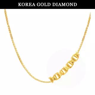 [한국금다이아몬드] 순금 목걸이 24k 금 여자 박스 체인 11.25g