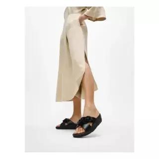 핏플랍 FITFLOP 삼성물산 루루 여성 비즈 체인 레더 크로스 슬라이드 블랙 FT59D015