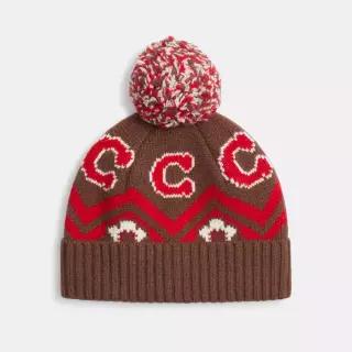 코치 여성 Fair Isle Print 비니 CCW04 YGC