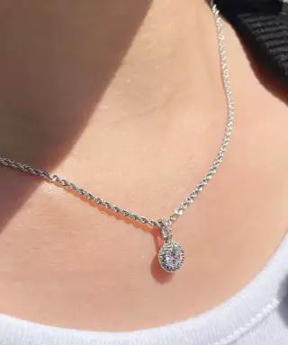 5부 천연 다이아 목걸이 현대 우신 플로르 프러포즈 결혼 기념일 여자 친구 로프 체인