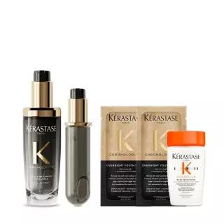 [모발 노화 징후케어] 케라스타즈 크로놀로지스트 퍼퓸 헤어 오일 75ml+리필 75ml(+뉴트리티브 샴푸 80ml+