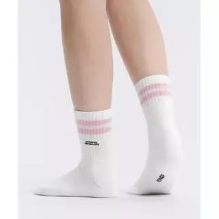 N265ASO040 스트라이프 미들 삭스 PINK N265ASO040022