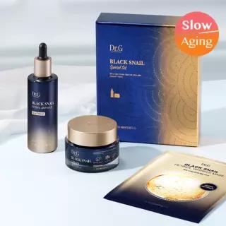 [선물세트/광채탄력] 닥터지 블랙스네일 레티놀 3종 기프트세트 (크림 50ml + 앰플 마스크팩 1매)