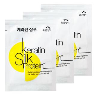꽃을든남자 케라틴 일회용 샴푸 10ml x 100개 휴대용 여행용 염색 손상모 전용