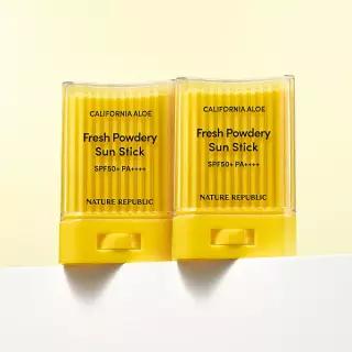 1+1 사계절 자외선차단 워터프루프 네이처리퍼블릭 캘리포니아 알로에 보송 선스틱 24g (SPF50+ PA++++) 10