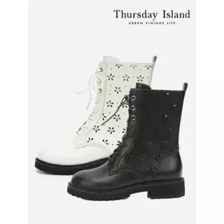 써스데이아일랜드 Thursday Island 플라워 펀칭 레이스업 부츠 T242MSE135W 1486423