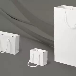 굿픽 이지 심플 가로형 종이 쇼핑백 10p세트(12x10cm) (화이트) No37 기업 납품