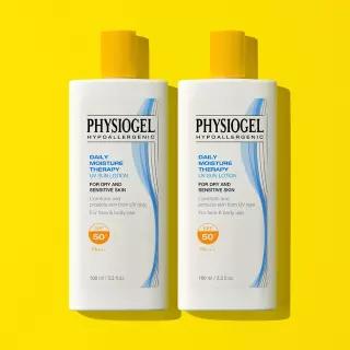 유기자차 페이스앤바디 피지오겔 DMT 온가족 선로션 썬로션 100ml x2개 (SPF50+ PA+++) 1030450